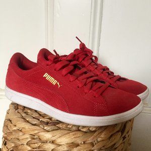 Puma Vikky Women's Lo Suede Red Size 7 Sneaker